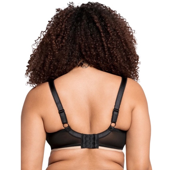 38K CURVY KATE Ellace Balcony Bra Black/Champagne - Picture 8 of 9